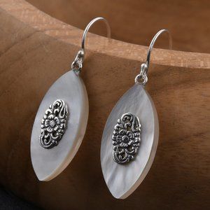 Mother Of Pearl Earrings in Sterling Silver